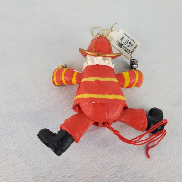 Vintage Fireman Santa Claus Hatchet Flashlight Christmas Ornament Puppet - Picture 4 of 10
